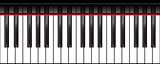 Standard piano keyboard