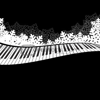 Piano template isolated