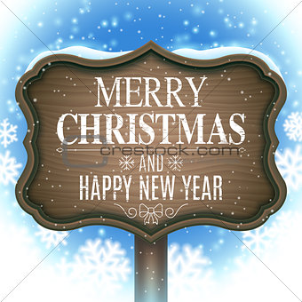 Christmas and New Year Signboard