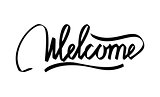 Welcome hand lettering calligraphy