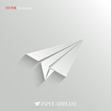 Paper Airplane icon - vector web background