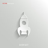 Rocket icon - vector web background