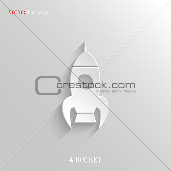 Rocket icon - vector web background