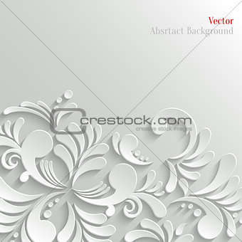 Abstract Floral 3d Background