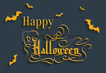 Happy Halloween lettering Greeting Card