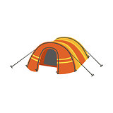 Arched Orange Bright Color Tarpaulin Tent