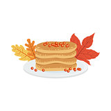 Pile Of Pancakes As A National Canadian Culture Symbol