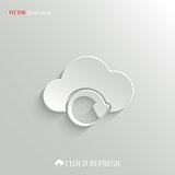 Cloud synchronization icon - vector web background