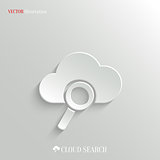 Search cloud computing icon - vector web background
