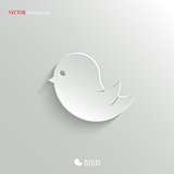 Twitter bird icon - vector web background