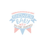 Decorated Baby Shower Invitation Design Template