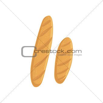 Two Baguette Bakery Assortment Icon