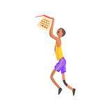 Basketball Player Hanging On Goal Action Sticker