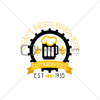 Beer Logo Design Template With Pint