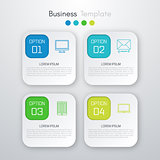 Vector illustration infographics four options