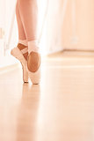 Legs of young ballerinas