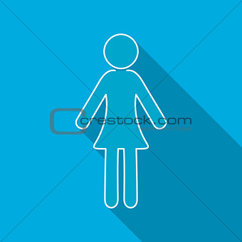 Single vector woman flat icon