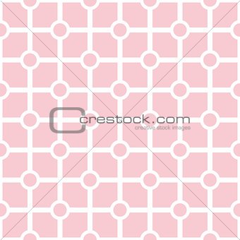 Pink and white vector tile pattern