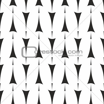 Tile vector pattern with black arrows on white background