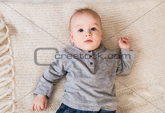 Portrait of a cute 6 months baby boy