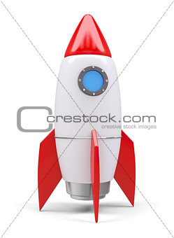 Space rocket, isolated