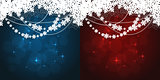 red and blue christmas cards