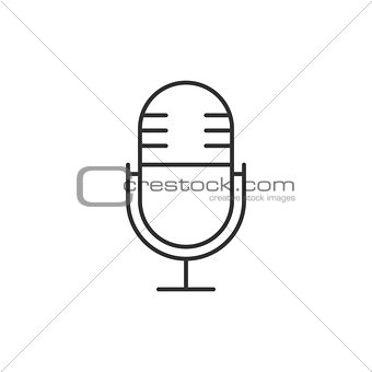 Microphone thin line icon