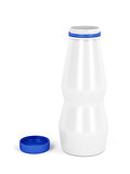 Open plastic bottle for milk