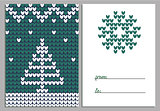 Vector Christmas background. Illustration of Knitted Sweater Greeting card for Design, Website, Background, Banner. Christmas Flyer Template. Holiday Winter gift tags. Scandinavian style.