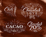 Chocolate labels collection brown