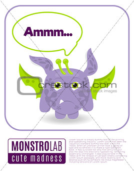 Illustration of a monster saying ammm.