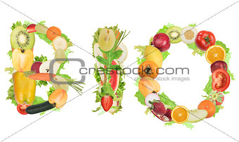 BIO with Fruits and vegetables