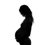 silhouette of  Pregnant woman 