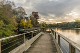 Footbridge on the Erdre river