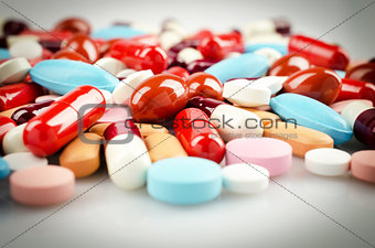 Multicolored Pills and Capsules