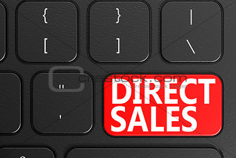 Direct Sales on black keyboard