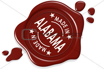 Label seal of made in Alabama