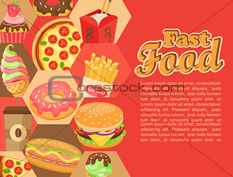 Fast food, vector.