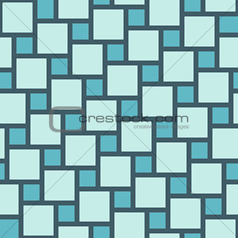 Vector blue tiles seamless pattern