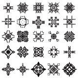 Set of Different Tribal Rosettes Tattoo