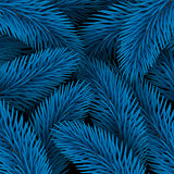 Elegant Christmas background. Blue vector illustration with fir branches for xmas design. Happy New Year Vector seamless pattern with pine branches. Forest texture