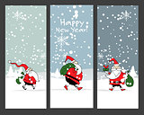 Christmas banners design with Santa Claus