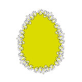 Easter, floral egg for your design