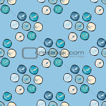 Abstract circles background seamless vector pattern.