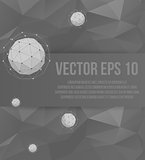 Abstract Creative concept vector background of geometric shapes from triangular faces. Polygonal design style letterhead and brochure for business. EPS 10 vector illustration.