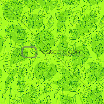 Leaves of Plants Pictogram, Seamless