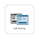 AB Testing Icon. Flat Design.