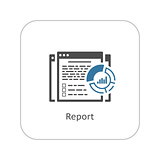 Report Icon. Flat Design.