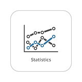 Statistics Icon. Flat Design.