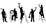 house painters silhouettes